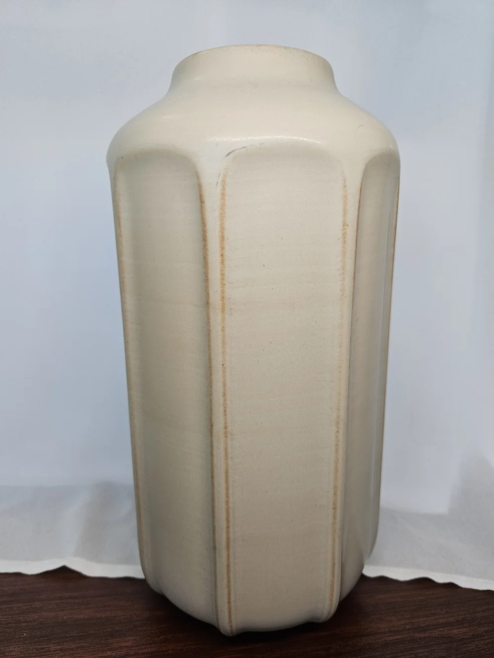Hearth & Hand Cream Ceramic Fluted Vase
